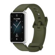 Per Honor Band 9 MIJOBS Cinturino in silicone tinta unita (argento verde militare)