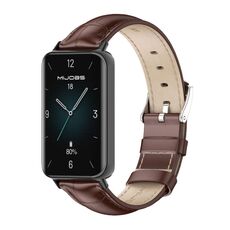 Per Honor Band 9 MIJOBS Cinturino in pelle di vacchetta (caffè di bambù nero)