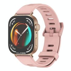 Per Huawei Watch Fit3 MIJOBS Cinturino in silicone con foro piatto (oro rosa)