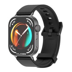 Per Huawei Watch Fit3 MIJOBS Cinturino in silicone tinta unita (nero)