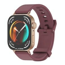 Per Huawei Watch Fit3 MIJOBS cinturino in silicone tinta unita (vino rosso oro rosa)