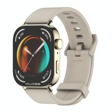 Per Huawei Watch Fit3 MIJOBS Cinturino in silicone tinta unita (grigio oro chiaro)