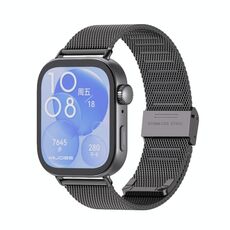 Per Huawei Watch Fit3 MIJOBS Milan Buckle Cinturino in acciaio inossidabile (nero)