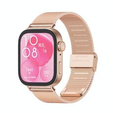 Per Huawei Watch Fit3 MIJOBS Milan Buckle Cinturino in acciaio inossidabile (oro rosa)