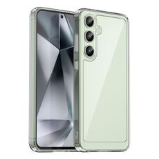 Per Samsung Galaxy S24 FE 5G Custodia per telefono in TPU acrilico ibrido serie colorata (trasparente)