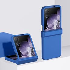 Per Xiaomi Mix Flip 3 in 1 Custodia per telefono in PC con effetto pelle (piccolo blu)