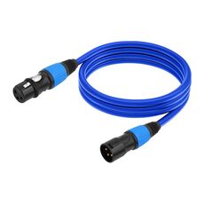 Cavo audio JC1015 XLR 3 pin maschio-femmina, lunghezza: 5 m (blu)