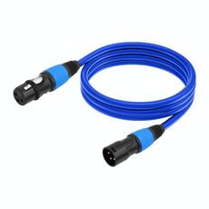 Cavo audio JC1015 XLR 3 pin maschio-femmina, lunghezza: 10 m (blu)