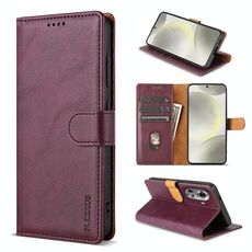Per OPPO Reno11 Pro 5G Global N.BEKUS CSJ-P1 Custodia in pelle tinta unita (rosso vino)