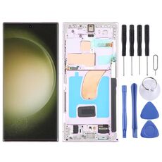 Per Samsung Galaxy S23 Ultra 5G SM-S918U US Edition 6,78 pollici OLED LCD Screen Digitizer Assembly completo con cornice (viola)