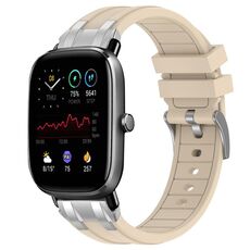 Per Amazfit GTS 2 Mini Quick Release Silver Buckle 20mm Royal Silicone Watch Band (Starlight)