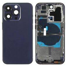 For iPhone 14 Pro Battery Back Cover with Power + Volume Flex Cable + Wireless Charging Module, Version:US Version(Purple)