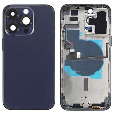 For iPhone 14 Pro Max Battery Back Cover with Power + Volume Flex Cable + Wireless Charging Module, Version:CE EU Version(Purple)