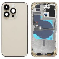 Per iPhone 14 Pro Max Cover posteriore batteria con cavo flessibile di alimentazione + volume + modulo di ricarica wireless, versione: versione USA (oro)