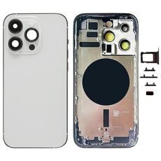 Cover posteriore USA per iPhone 14 Pro con tasti e vassoio sim argento EDA006931801D