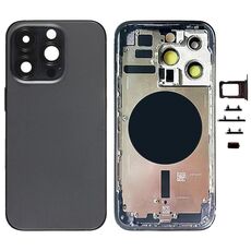 Per iPhone 14 Pro Cover posteriore batteria con tasti laterali e vassoio per carte, versione: versione cinese (nero)