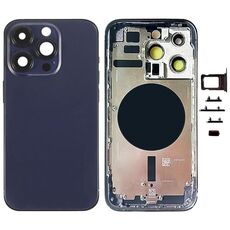 Per iPhone 14 Pro Cover posteriore batteria con tasti laterali e vassoio per carte, versione: versione cinese (viola)