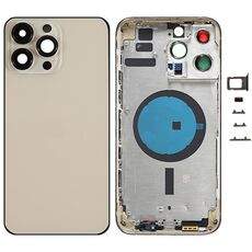 Cover posteriore USA per iPhone 14 Pro Max con tasti e vassoio sim oro EDA006931901B