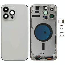 Cover posteriore USA per iPhone 14 Pro Max con tasti e vassoio sim argento EDA006931901D