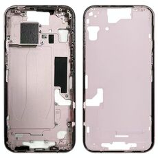 Per iPhone 15 Cornice centrale Piastra con tasti laterali + Vassoio per schede, Versione: Versione cinese (Rosa)