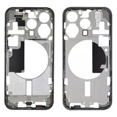 Per iPhone 15 Pro Cornice centrale con tasti laterali + vassoio per carte, versione: versione USA (nero)