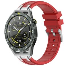 Per Huawei Watch GT3 SE 22mm Quick Release Silver Buckle Royal Silicone Watch Band (Rosso)