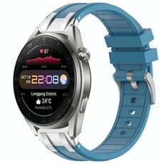 Per Huawei Watch3 Pro Nuovo cinturino in silicone Royal con fibbia argentata a sgancio rapido da 22 mm (blu mare)