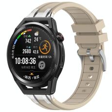 Per Huawei Watch GT Runner 22mm Quick Release Silver Buckle Royal Silicone Watch Band (Starlight)