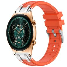 Per Honor Watch GS 4 22mm Quick Release Silver Buckle Royal Silicone Watch Band (Arancione)