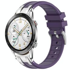 Per Honor Watch GS 3i 22mm Quick Release Silver Buckle Royal Silicone Watch Band (Viola)