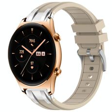 Per Honor Watch GS 3 22mm Quick Release Fibbia Argentata Cinturino Orologio in Silicone Reale (Starlight)