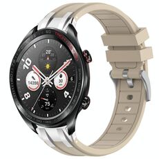Per Honor Watch Dream 22mm Quick Release Fibbia Argentata Cinturino per Orologio in Silicone Reale (Starlight)
