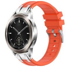 Per Xiaomi Watch S3 22mm Quick Release Silver Buckle Royal Silicone Watch Band (Arancione)
