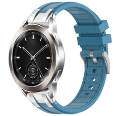 Per Xiaomi Watch S3 22mm Quick Release Silver Buckle Royal Silicone Watch Band (blu mare)