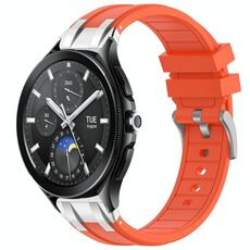 Per Xiaomi Watch 2 Pro 22mm Quick Release Silver Buckle Royal Silicone Watch Band (Arancione)