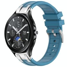 Per Xiaomi Watch 2 Pro 22mm Quick Release Silver Buckle Royal Silicone Watch Band (blu mare)