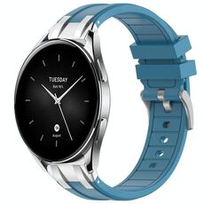 Per Xiaomi Watch S2 22mm Quick Release Silver Buckle Royal Silicone Watch Band (blu mare)