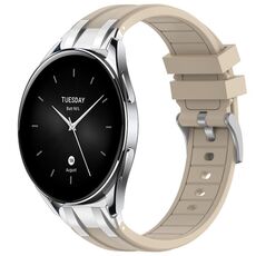 Per Xiaomi Watch S2 22mm Quick Release Silver Buckle Royal Silicone Watch Band (Starlight)