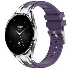 Per Xiaomi Watch S2 22mm Quick Release Silver Buckle Royal Silicone Watch Band (Viola)