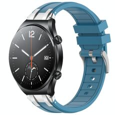 Per Xiaomi Watch S1 22mm Quick Release Silver Buckle Royal Silicone Watch Band (blu mare)