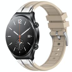 Per Xiaomi Watch S1 22mm Quick Release Silver Buckle Royal Silicone Watch Band (Starlight)