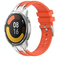 Per Xiaomi Watch Color 2 22mm Quick Release Silver Buckle Royal Silicone Watch Band (Arancione)