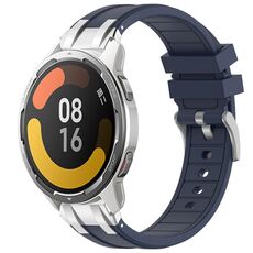 Per Xiaomi Watch Color 2 22mm Quick Release Silver Buckle Royal Silicone Watch Band (blu navy)