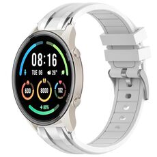 Per Xiaomi Watch Sport 22mm Quick Release Silver Buckle Royal Silicone Watch Band (Bianco)