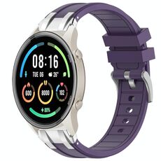 Per Xiaomi Watch Sport 22mm Quick Release Silver Buckle Royal Silicone Watch Band (Viola)