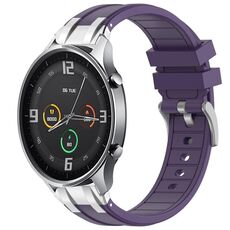 Per Xiaomi Watch Color 22mm Quick Release Silver Buckle Royal Silicone Watch Band (Viola)