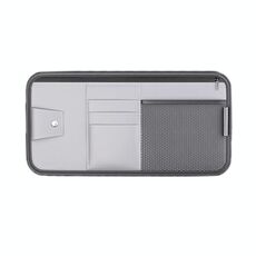 Borsa portaoggetti con cerniera per visiera parasole per auto (grigio)