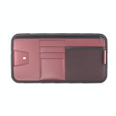 Borsa portaoggetti con cerniera per visiera parasole per auto (rossa)