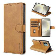 Per Redmi Note 13 4G N.BEKUS CSJ-P1 Custodia in pelle tinta unita (marrone)