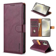 Per Redmi 13C 5G / 4G N.BEKUS CSJ-P1 Custodia in pelle tinta unita (rosso vino)